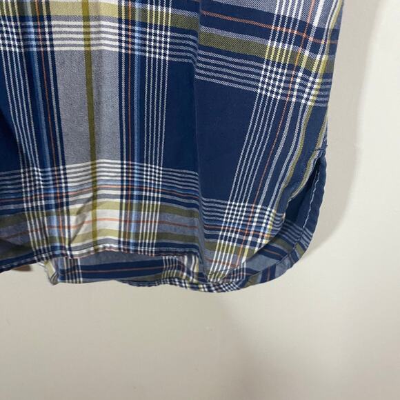 Pendleton Blue Ivory Checkered Long Sleeve Shirt Tunic Dress 100% Cotton Sz L - Picture 5 of 9